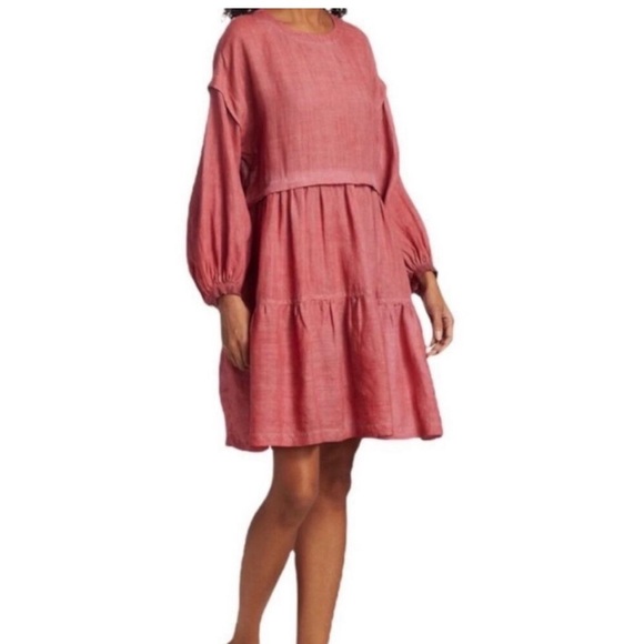 Sea New York Dresses & Skirts - Sea New York | Yara Puff Sleeve Dress‎ in Rhubarb XXS